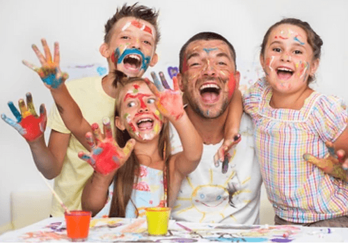 Art collaboration in studio